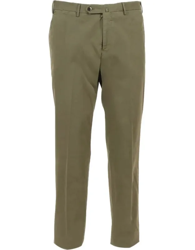 Pt Torino Pants With Flat Front And Diagonal Pockets