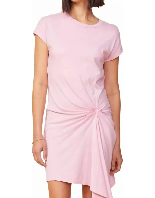 Tucked Front Tee Shirt Dress