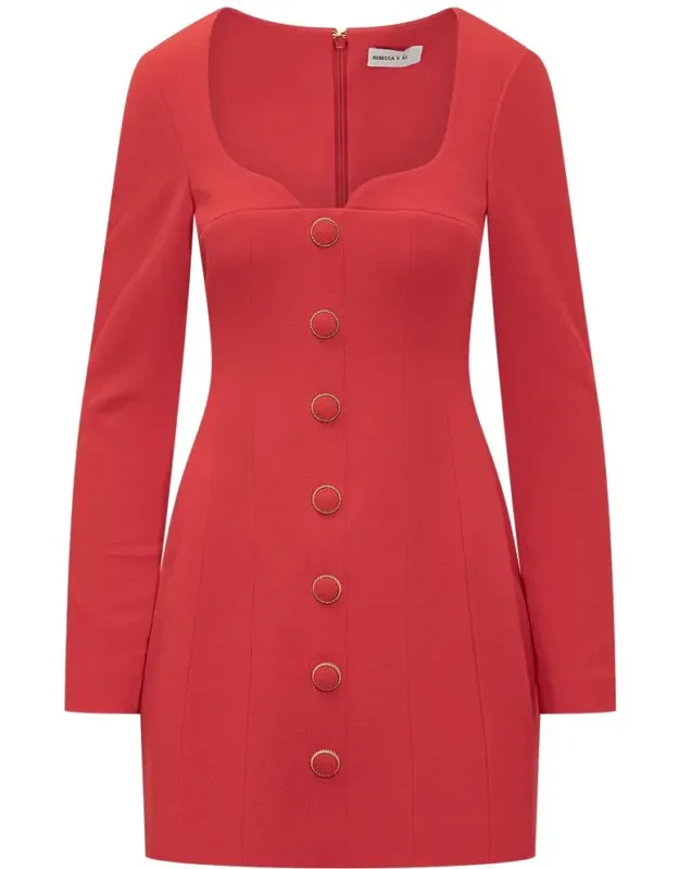 Buttoned Short Dress