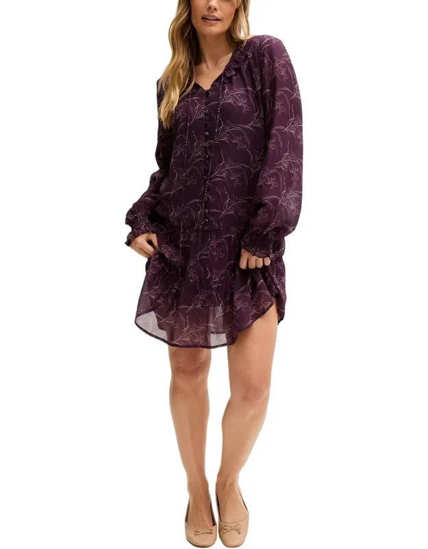 Henrietta Floral Print Button Down Mini Dress