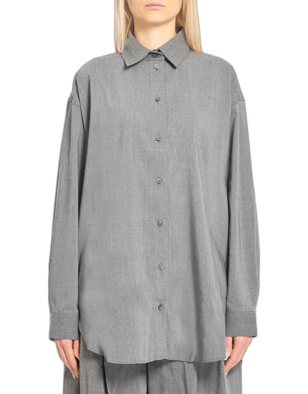 Le Chemise D Hommen Shirt With Pointed Collar And Rounded Hem