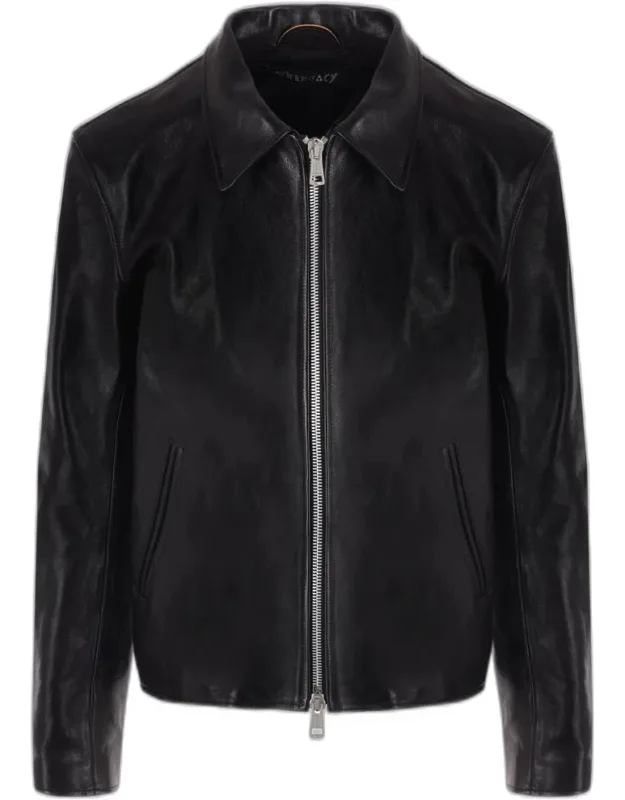 Jacket With Classic Collar And Zip Closure
