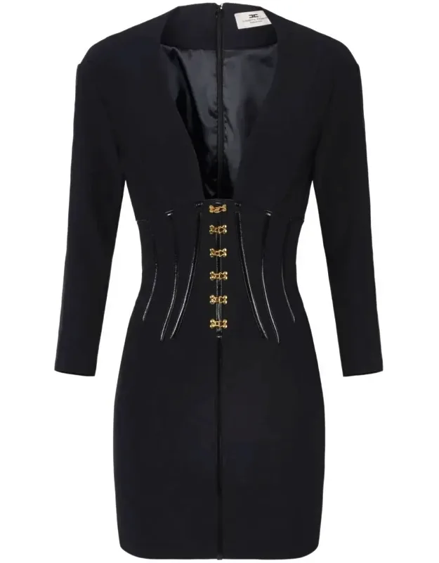 Dress V-neck Three-quarter Sleeves
