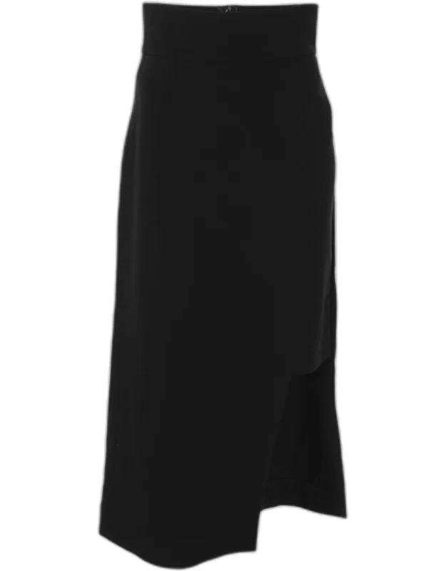 Knit Asymmetric Midi Skirt
