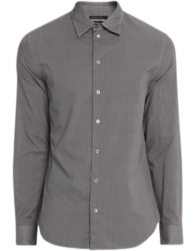 Cotton Diagonal Wave Sport Shirt