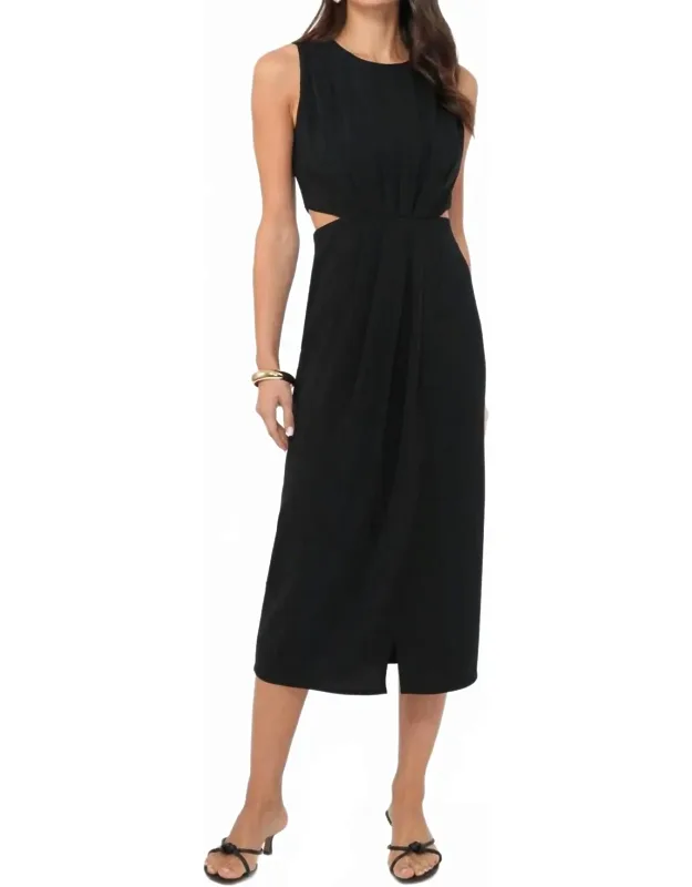Side Cut Out Midi Dress