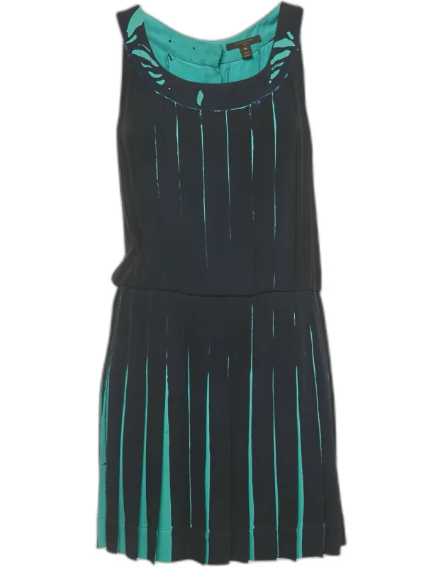 Silk Pleated Mini Dress