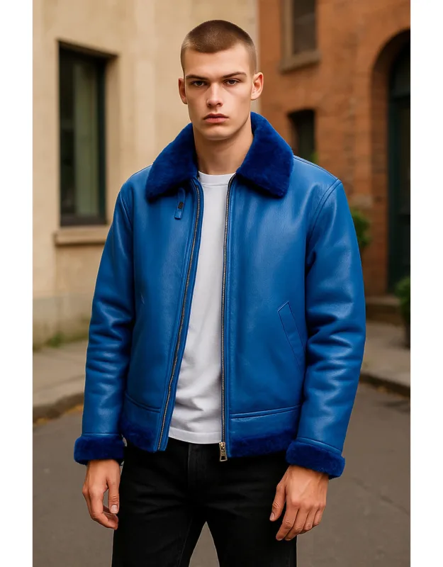B3 Bomber Raf Aviator Sheepskin Jacket