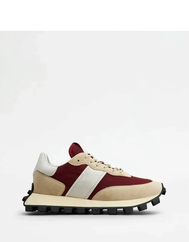 Sneakers In Suede And Fabric