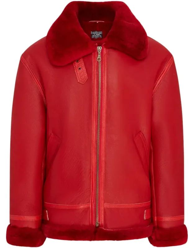 B3 Bomber Raf Aviator Sheepskin Jacket