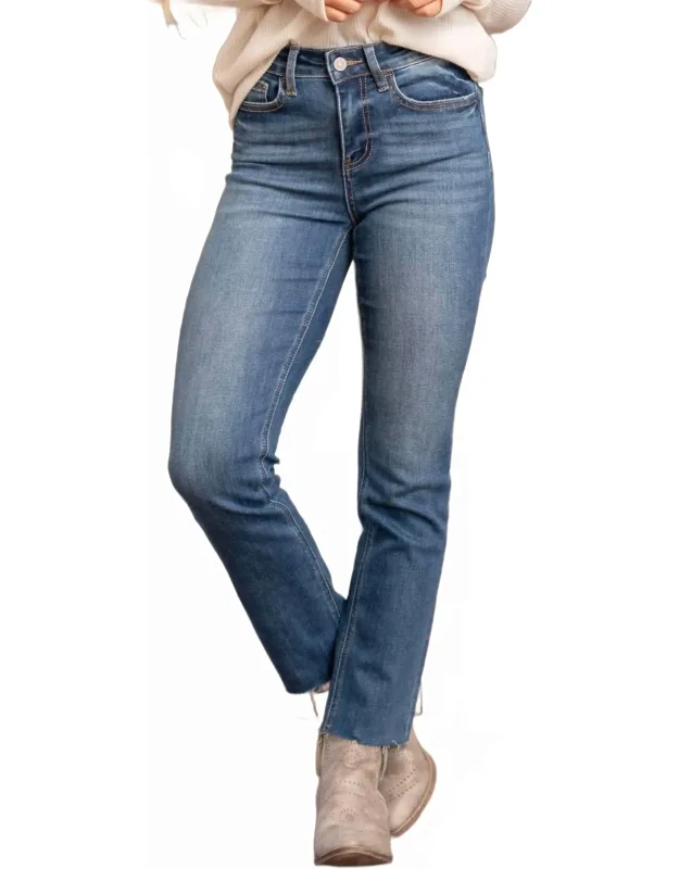 High Rise Slim Straight Jeans