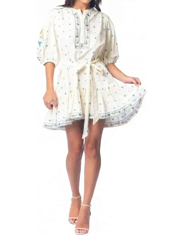 Puff Sleeve Mini Dress