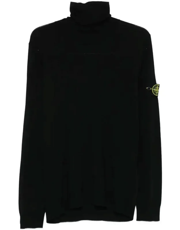 Ribbed Wool Turtleneck Sweater