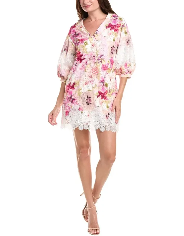 Eyelet Lace Mini Dress
