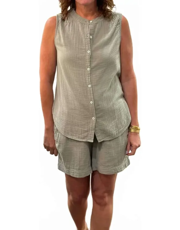 Gauze Sleeveless Top