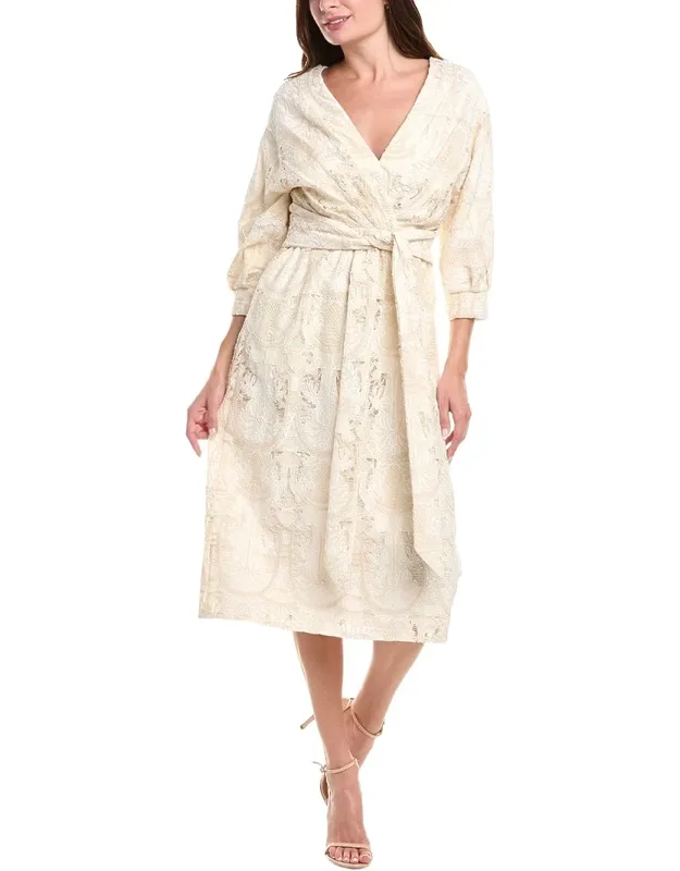 Embroidered Midi Dress