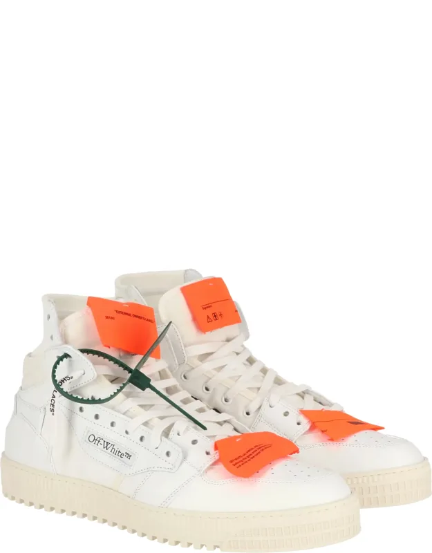 Off White Sneaker With Cushioned Sole And Breathable Materials