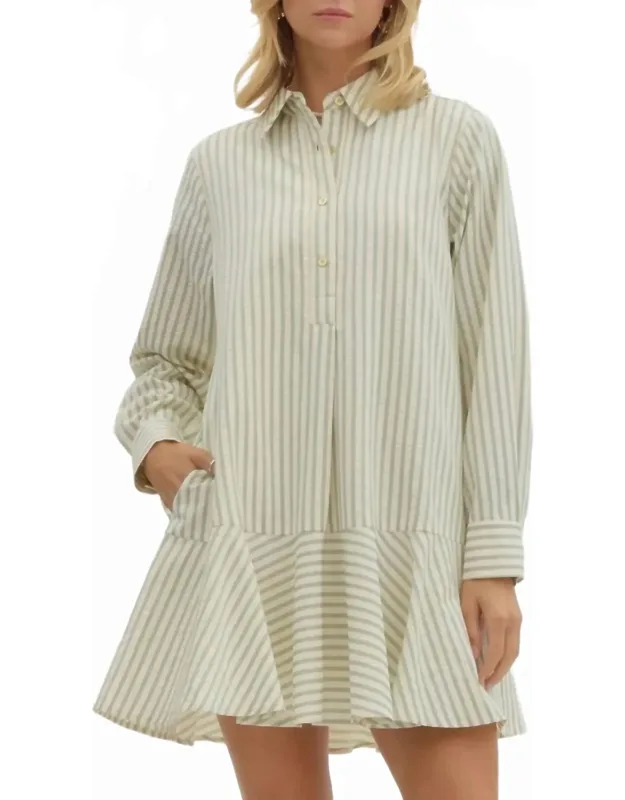 Striped Shirt Dress