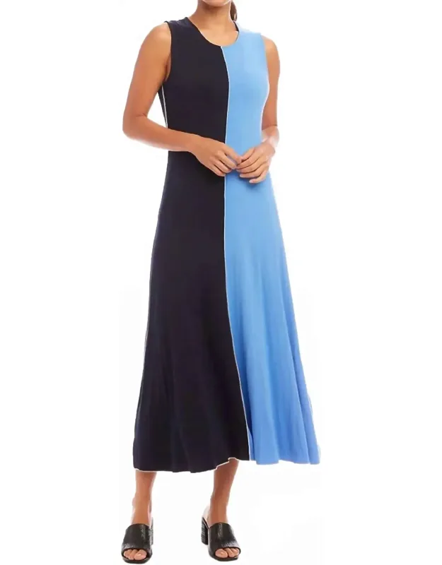 Colorblock Midi Dress