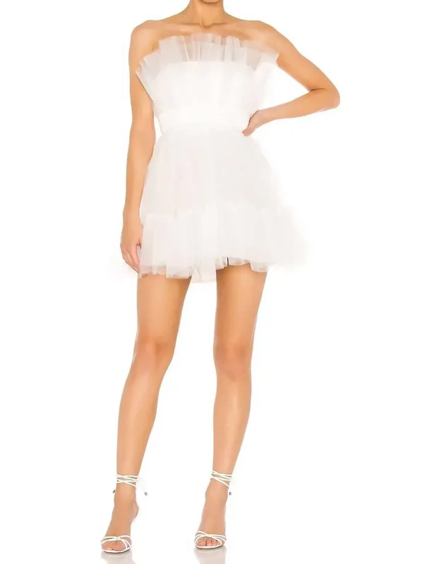 Mini Strapless Tulle Dress