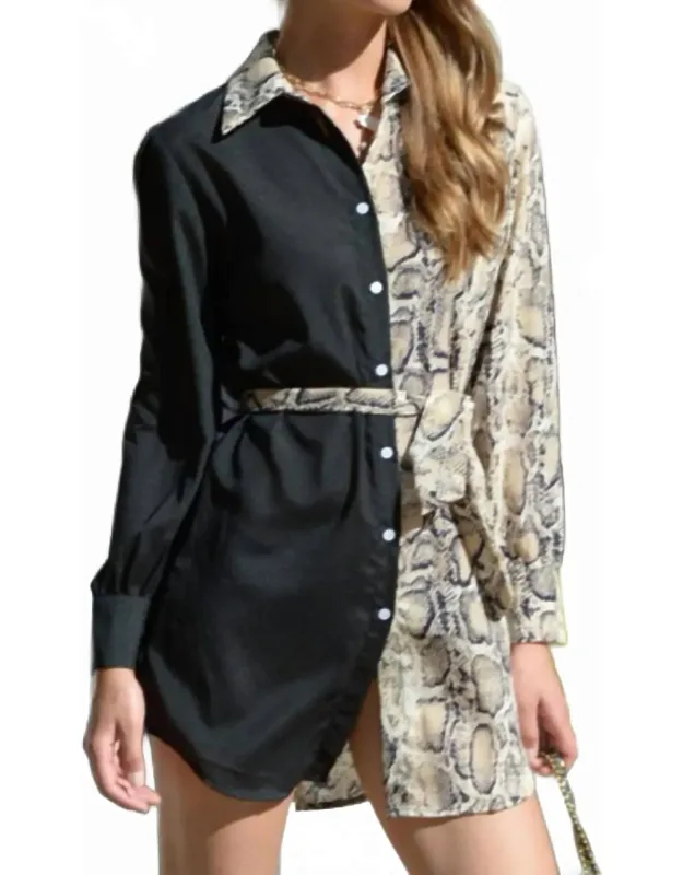 Button Front Mini Dress