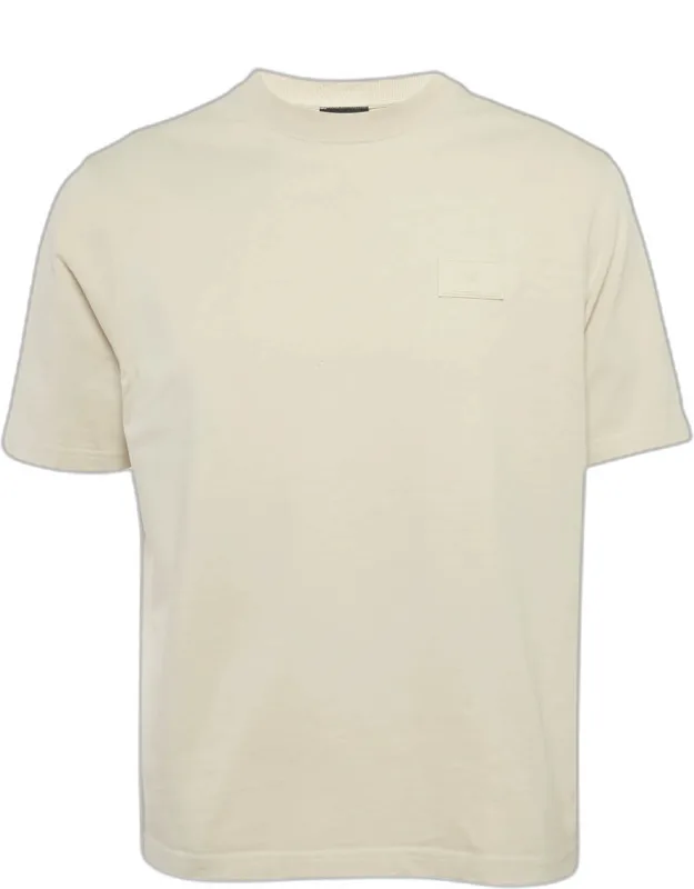 Light Beige Jersey Crewneck T-shirt