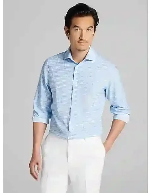 Modern Fit Small Check Dress Shirt