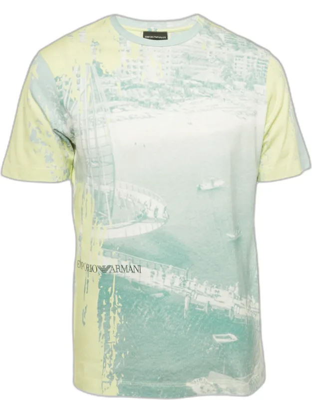 Abstract Print Jersey Crewneck T-shirt