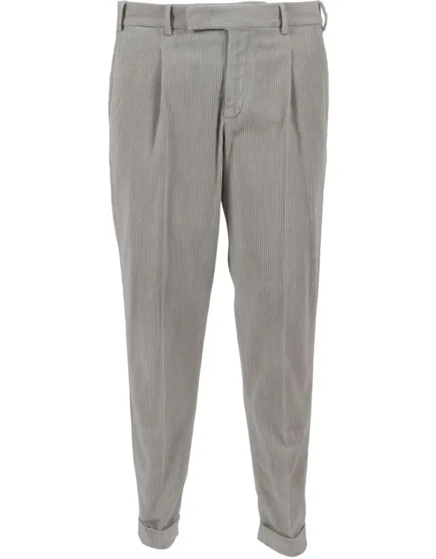 Pt Torino Pants With 1 Pleat And Diagonal Pockets