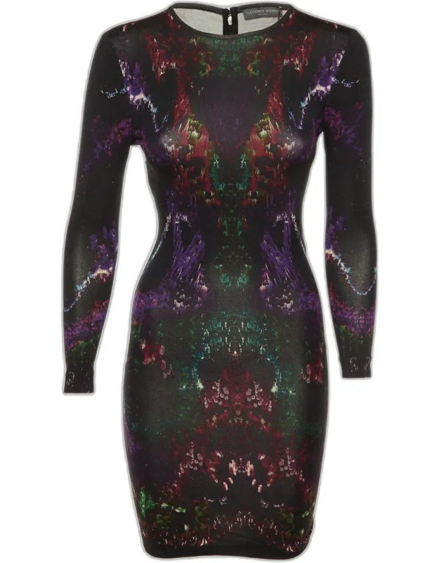 Printed Jersey Fitted Dress