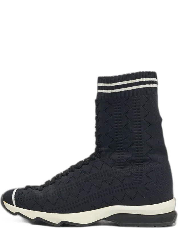 Knit Fabric Sock High Top Sneakers