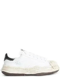 Sneakers With Original Sole Torn Film Attached Canvas