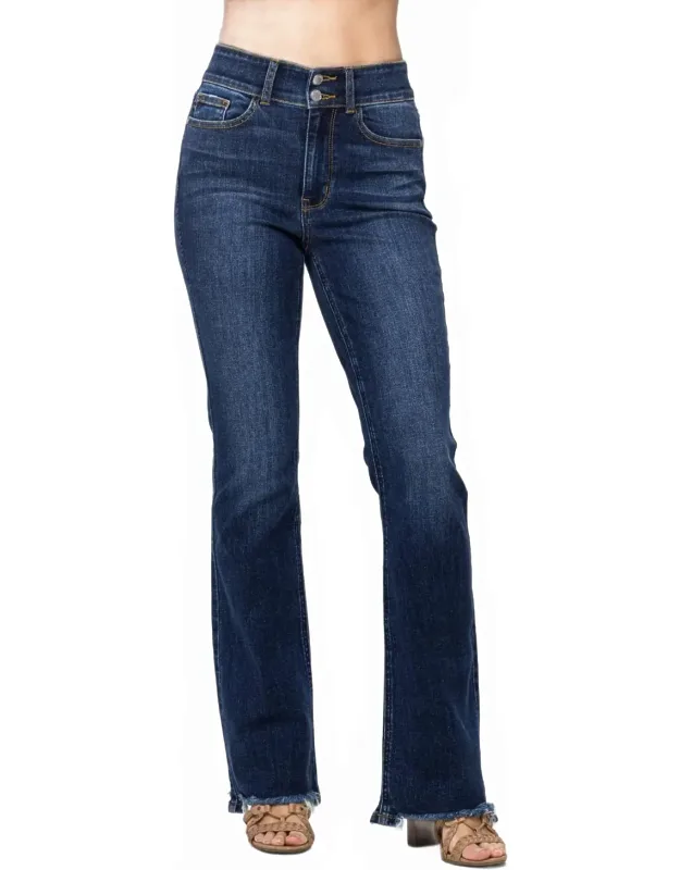 Vintage Frayed Hem Bootcut Jeans