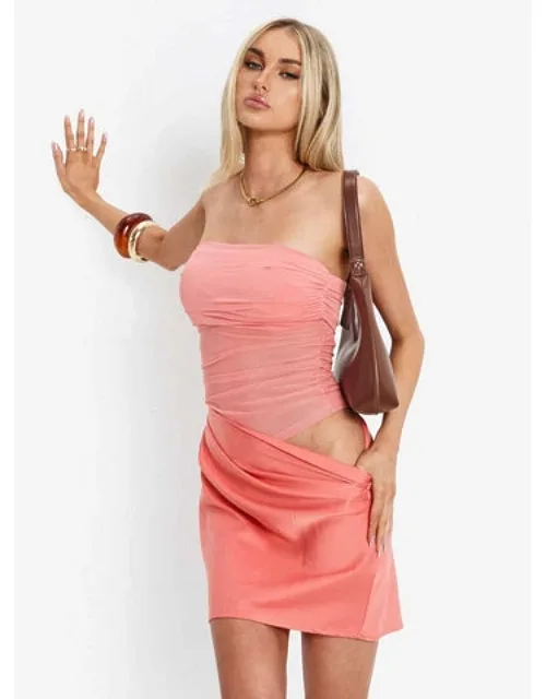 Elemental Strapless Mesh Mini Dress