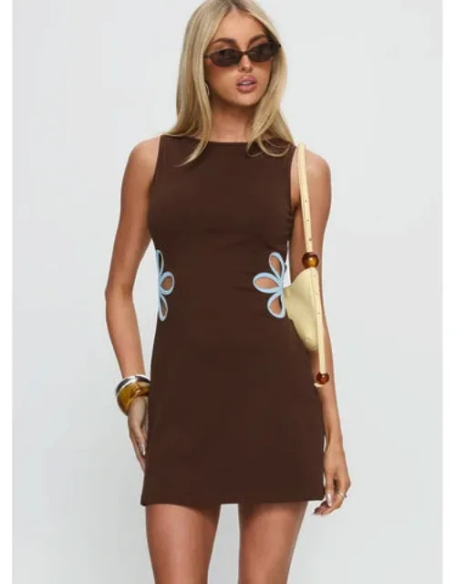 Keyhole Boatneck Mini Dress