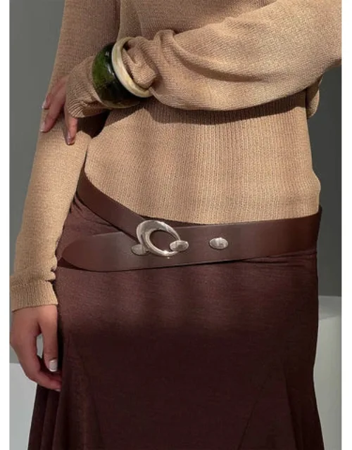 Jaide Low Waist Belt With Buckle Detail And Gold-toned Hardware