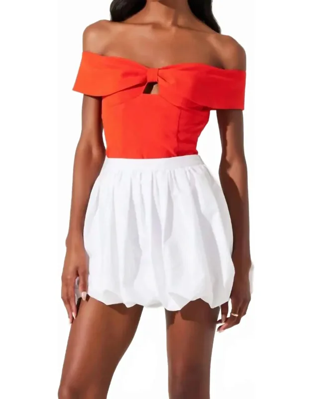 Off Shoulder Bow Top