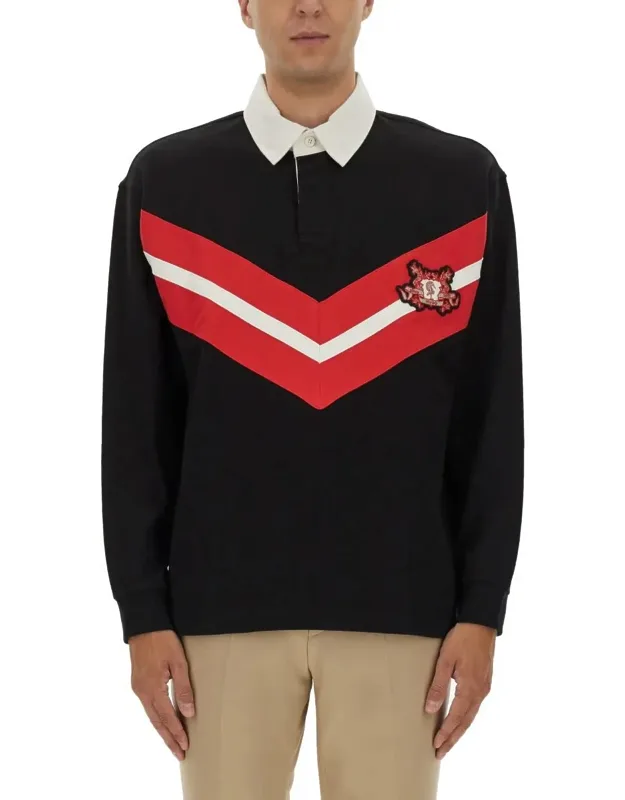 Polo Shirt With College Style Logo