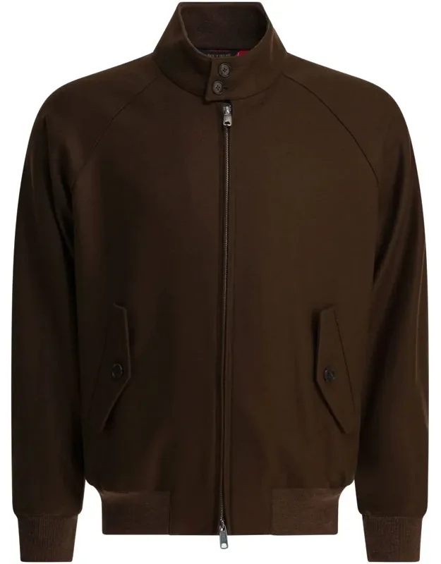 "g9 Melton" Bomber Jacket With Lightweight Padding And Fraser Tartan Lining