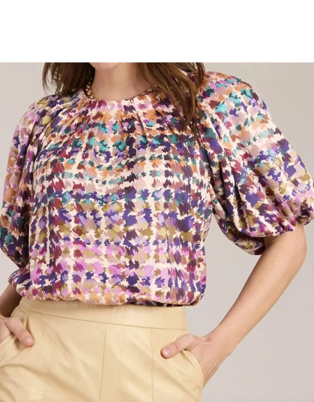 Confetti Plaid Top