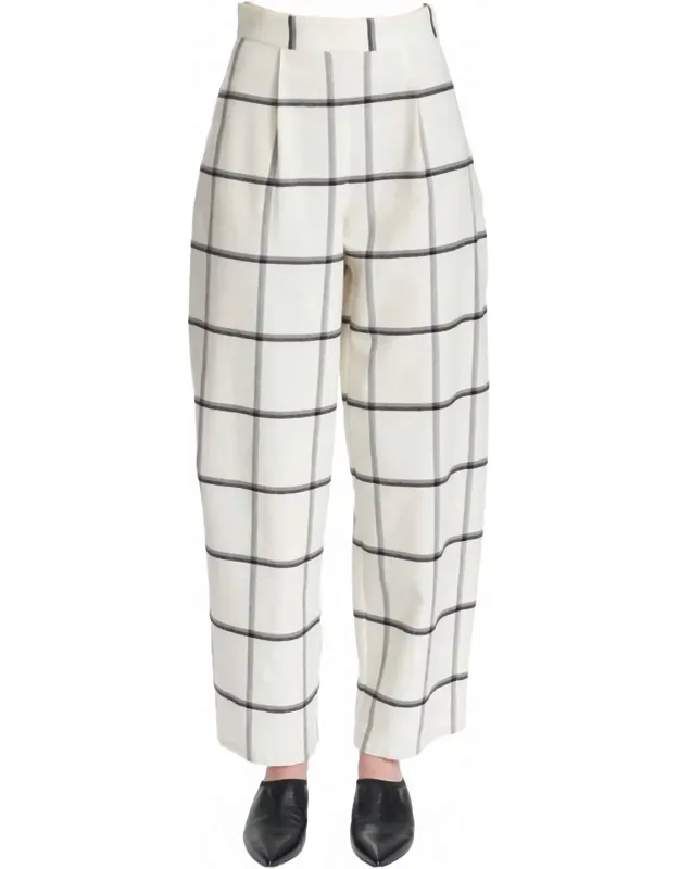 Check-print High Rise Pants
