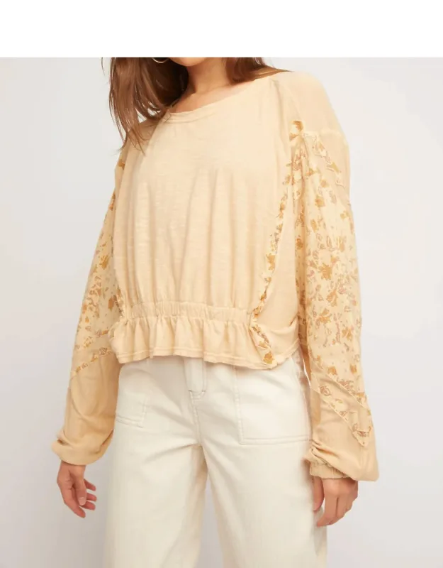 Throwback Long Sleeve Scoopneck Top