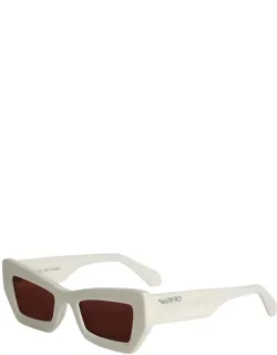 Sunglasses Square Full Rim, Havana Frame And Green Lens