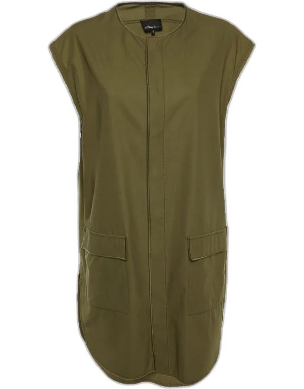 Cotton Crew Neck Tunic Dress