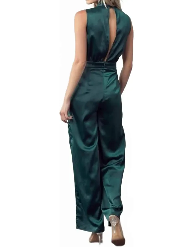 Pleated Front Details Jumpsuit