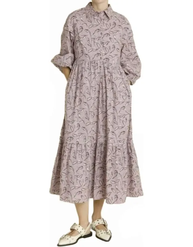 Pintuck Midi Shirt Dress