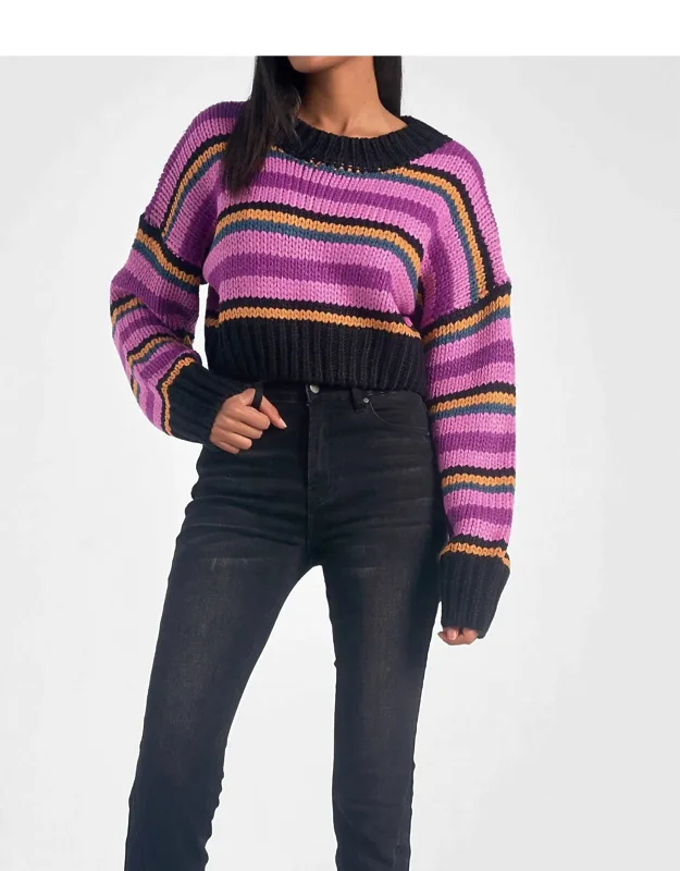 Striped Cropped Sweater