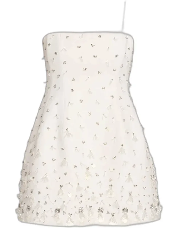Embellished Strapless Mini Dress