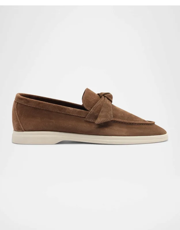 Calrita Suede Knotted Loafers