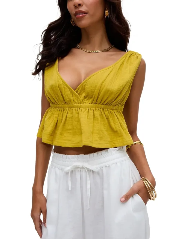Deep-v Neck Blouse
